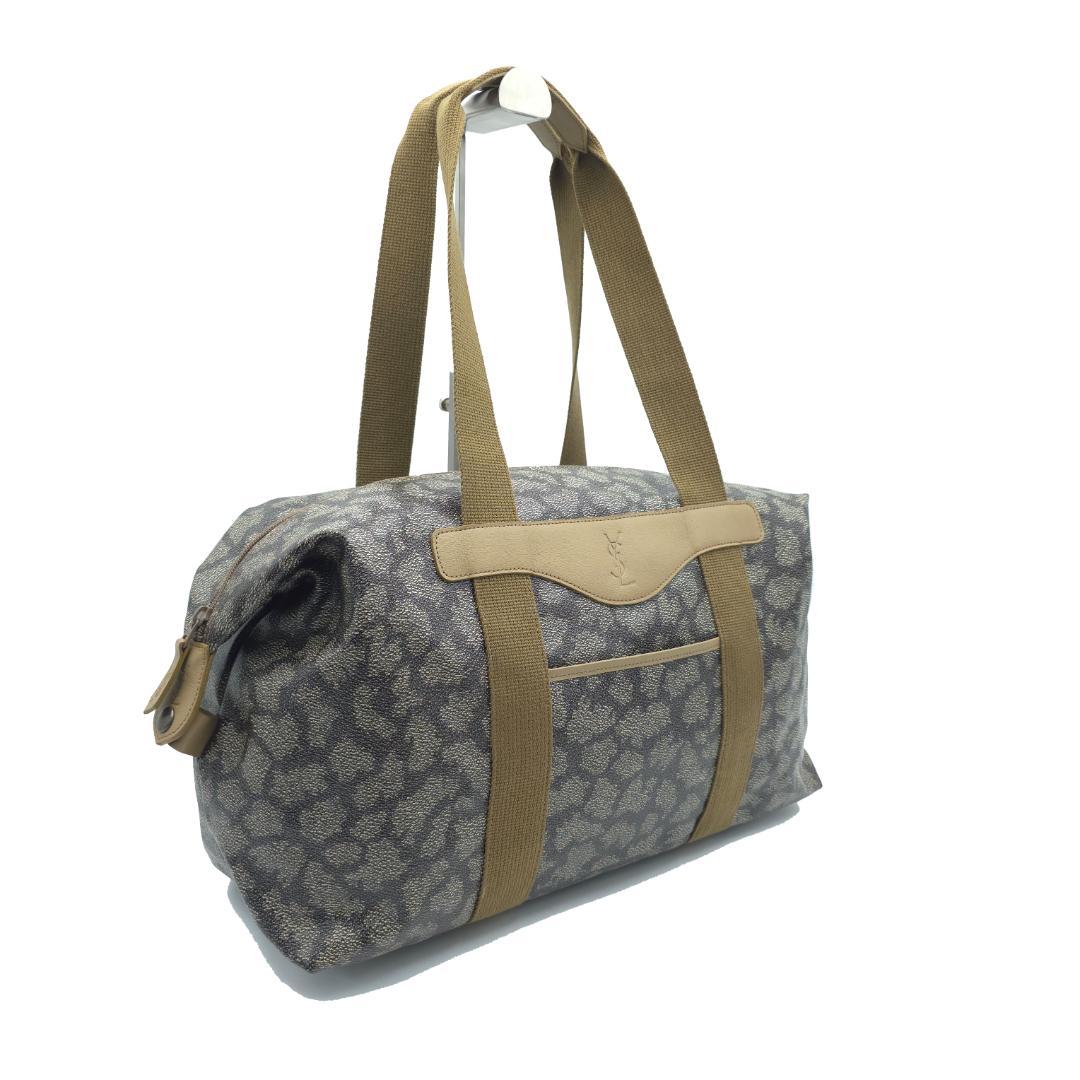 未使用級 イヴサンローラン ジラフ柄 ボストンバッグ トラベルバッグ