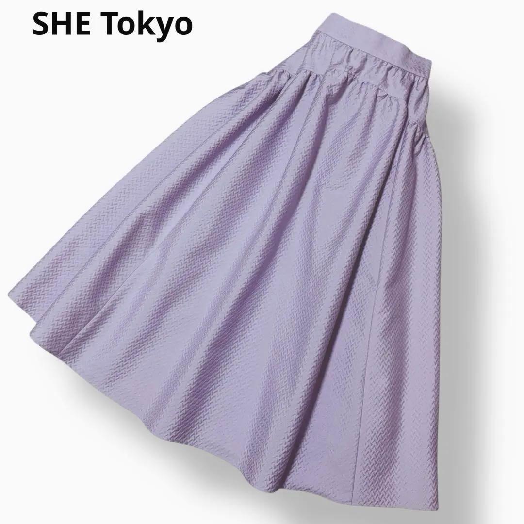 美品✨ジャガード】シートーキョー SUZY ボリュームフレア スカート