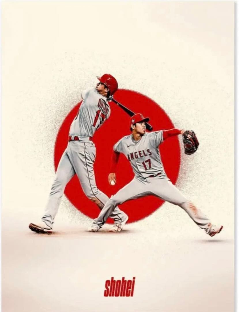 MLB エンゼルス　大谷翔平 ポスター インテリア絵画 Amazon.co.jp: MLB エンゼルス 大谷翔平 ポスター インテリア絵画
