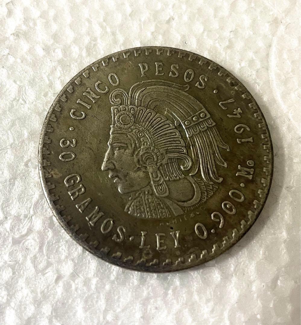 メキシコ 1947年 外国 コイン 1947年 5ペソ 海外古銭 z13 - メルカリ