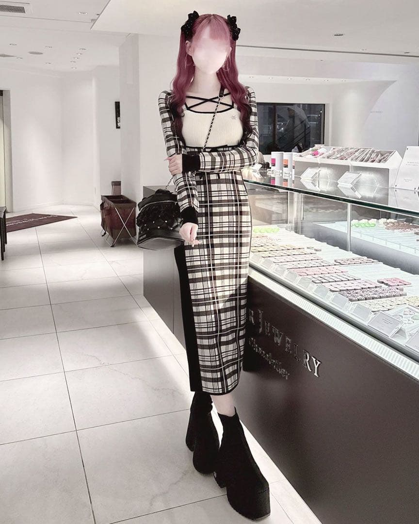 ブリオーニ ネクタイ 茶色 チェック柄 シルクジャガード