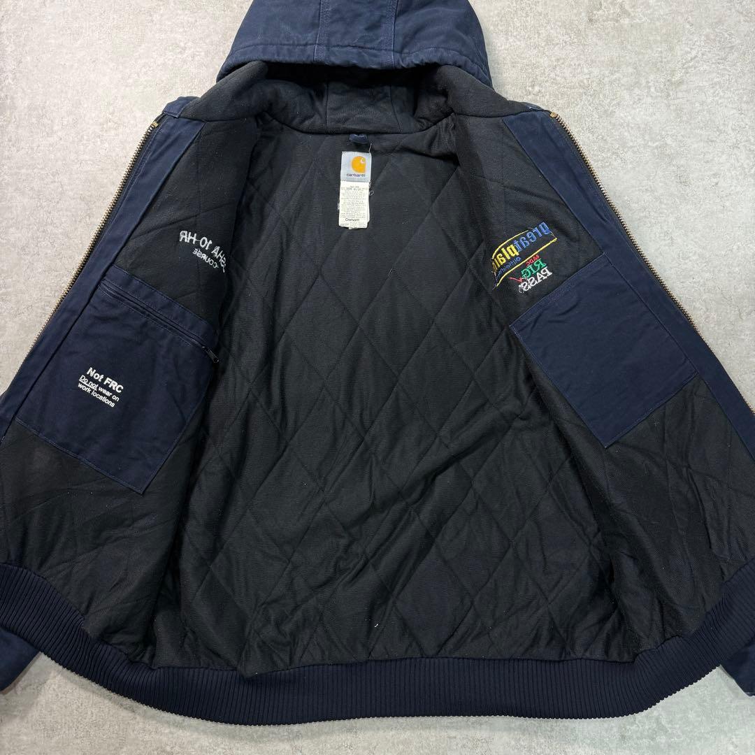 希少□カーハート【XL】アクティブジャケット ダックパーカー ワッペン