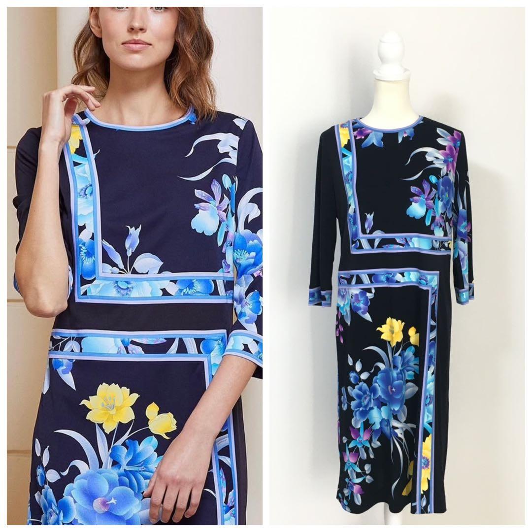 近年美品　LEONARD レオナール　カンカン　ロング　ドレス　ワンピース　42 近年美品 LEONARD レオナール ロング ワンピース 送料無料