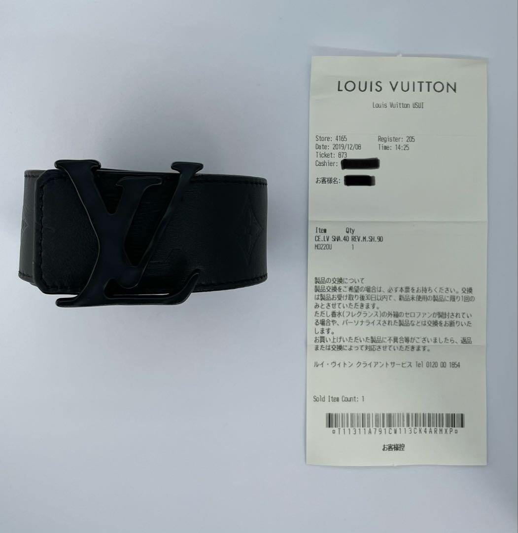 Louis Vuitton ブラック ベルト 85cm M0280 - メルカリ