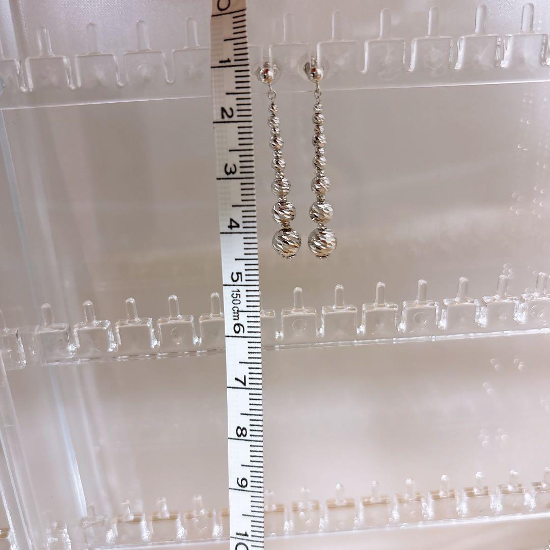 即決価格　ジュエリーツツミ　K18WGピアス　2.31g