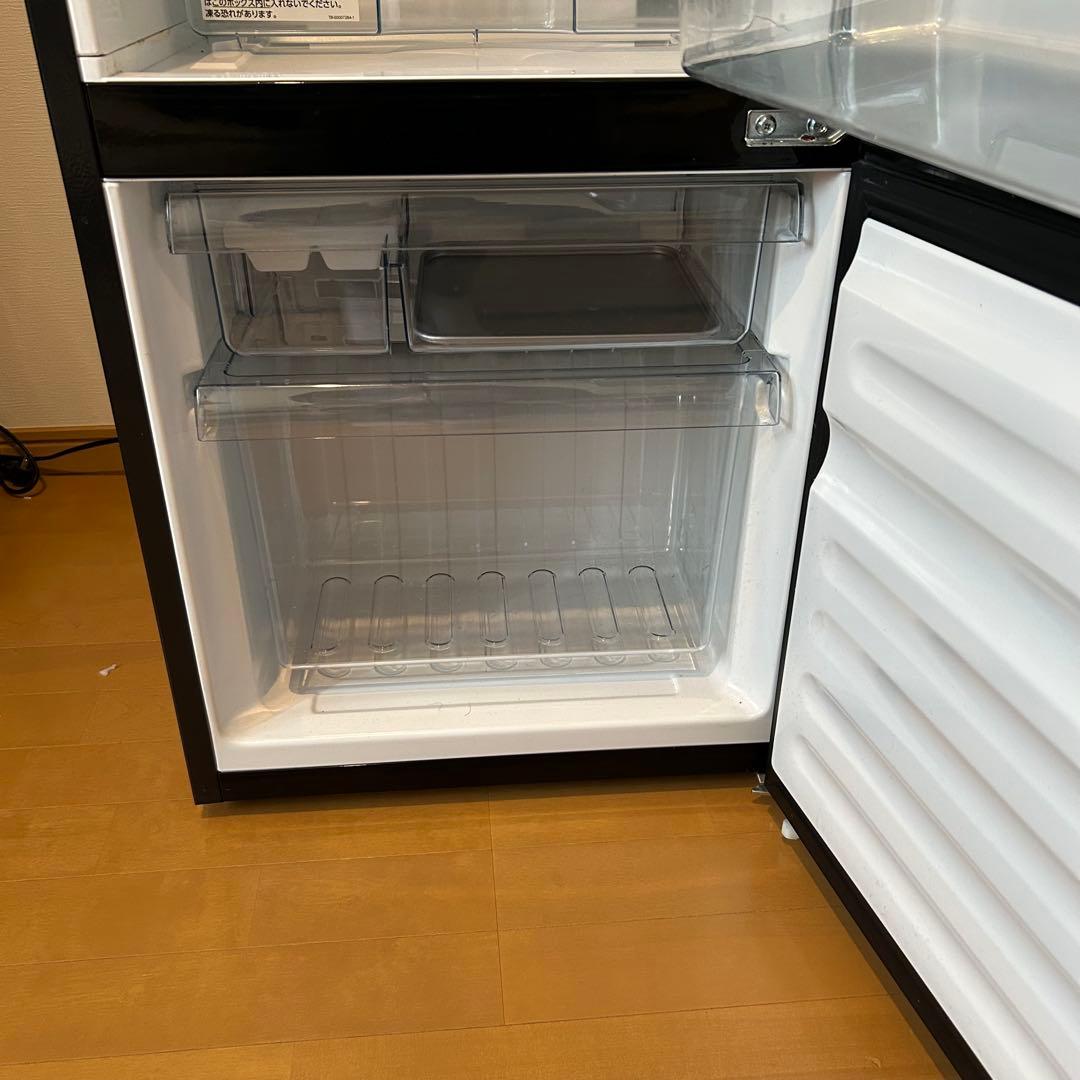 ブラック 2ドア冷蔵庫　ツインバードHR-EJ11型　2020年製