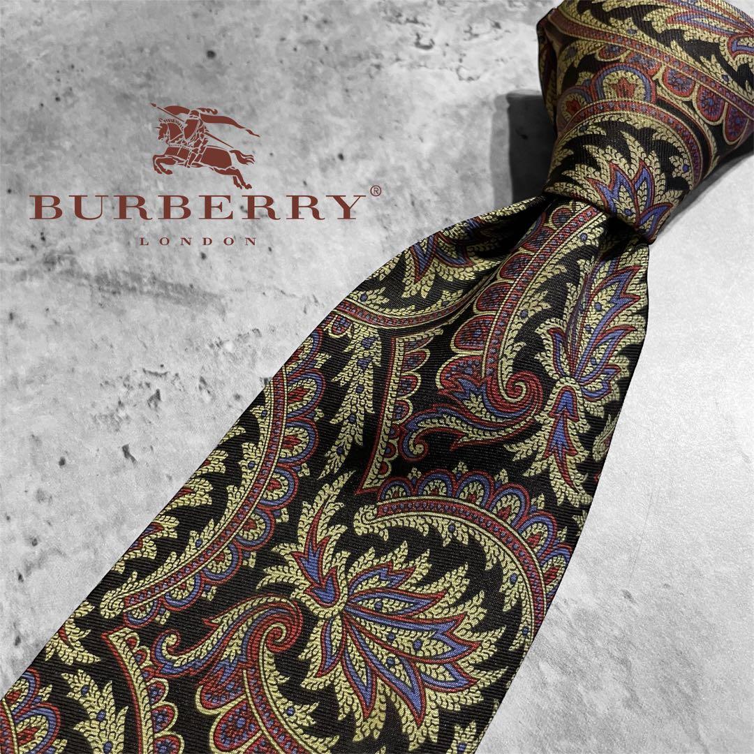 s*r様 Burberry ペイズリー柄 ネクタイ バーバリー シルク - メルカリ