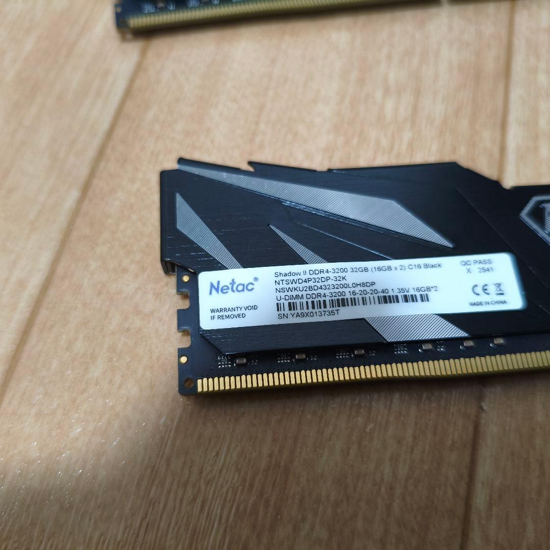 Netac DDR4 3200MHzPC4-25600 32GB 16GB 2枚