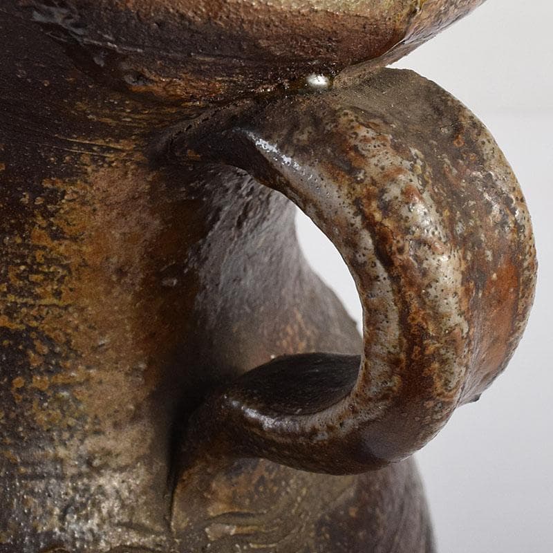 備前焼 人間国宝 金重陶陽作 耳付花入 共箱 M R8532 - メルカリ