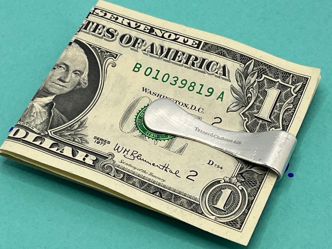 c529 希少 ティファニー 1995 シグネチャー マネークリップ 925 - メルカリ