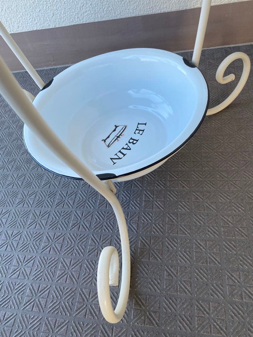 フレンチ カントリー ホーロー 洗面器&ウォッシュスタンド ボウル