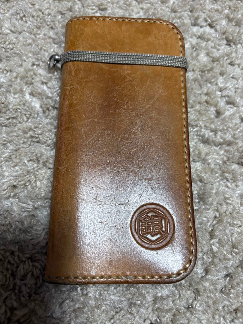 銀鱗堂 印伝紐巻き長型財布 本革 長財布 ライダースウォレット - メルカリ