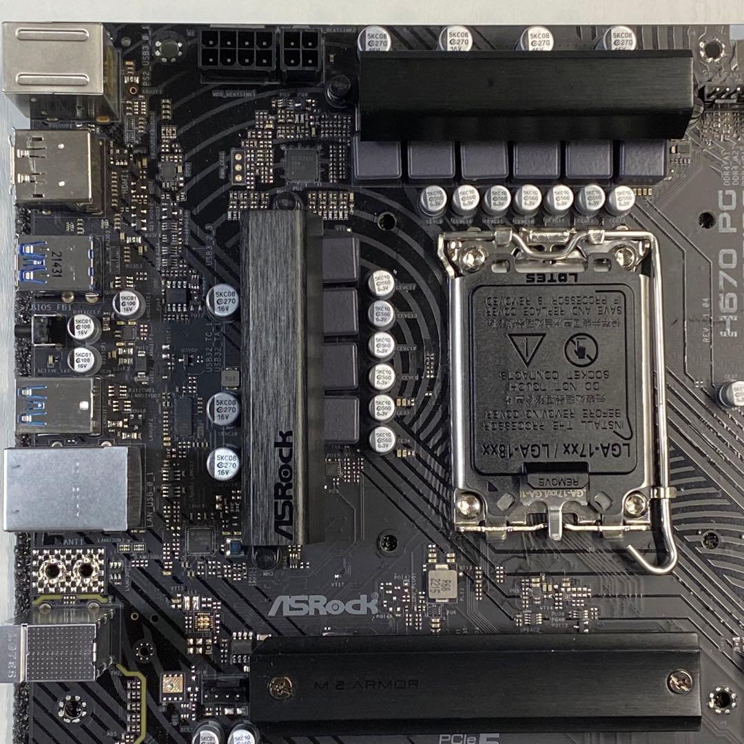 ASRock H670 PG RIPTIDE マザーボード LGA1700 - メルカリ