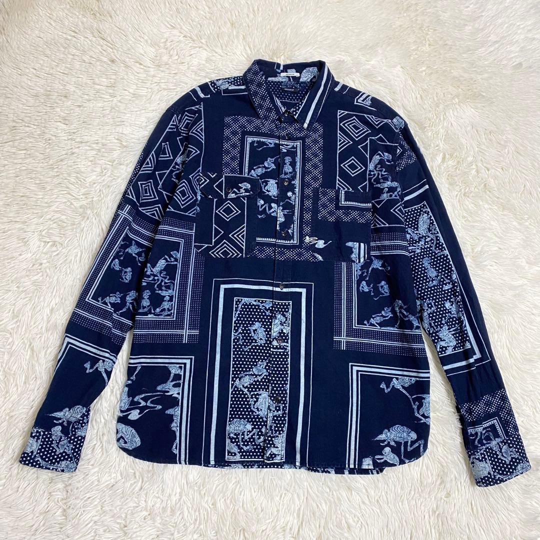 美品　デンハム　インディゴ　スカル　シャツ　長袖　L メンズ 楽天市場】denham(デンハム)（メンズファッション）の通販