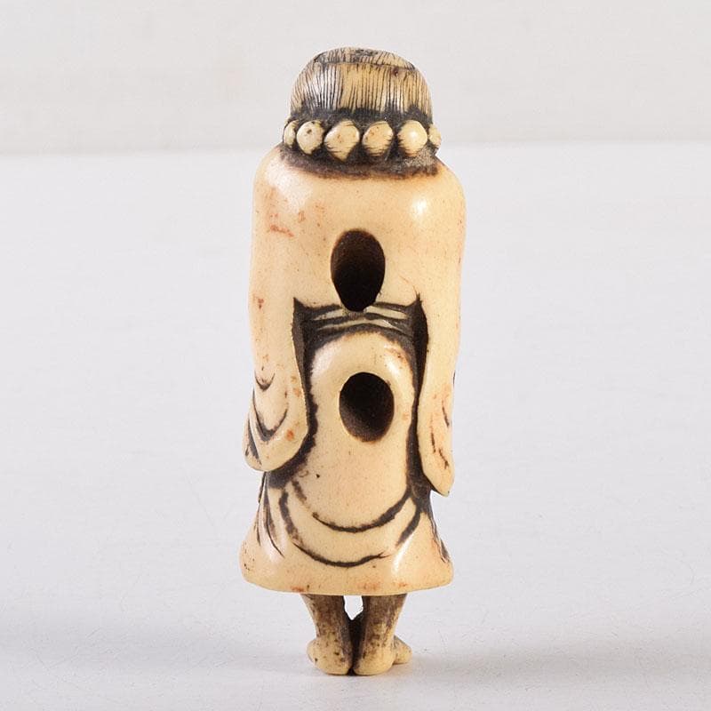 時代提げ物 獣骨製 翁 人物 根付 V 6915 - メルカリ