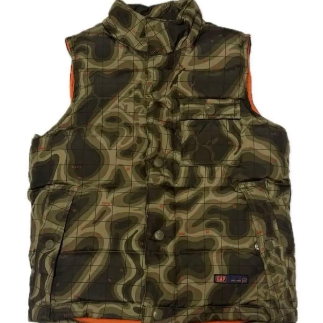 old gap Down camo Vest 迷彩柄 ダウン ベスト - メルカリ