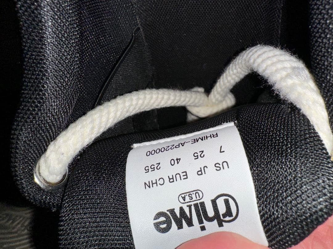 Rhime スニーカー ブラック/ホワイト 25.5cm