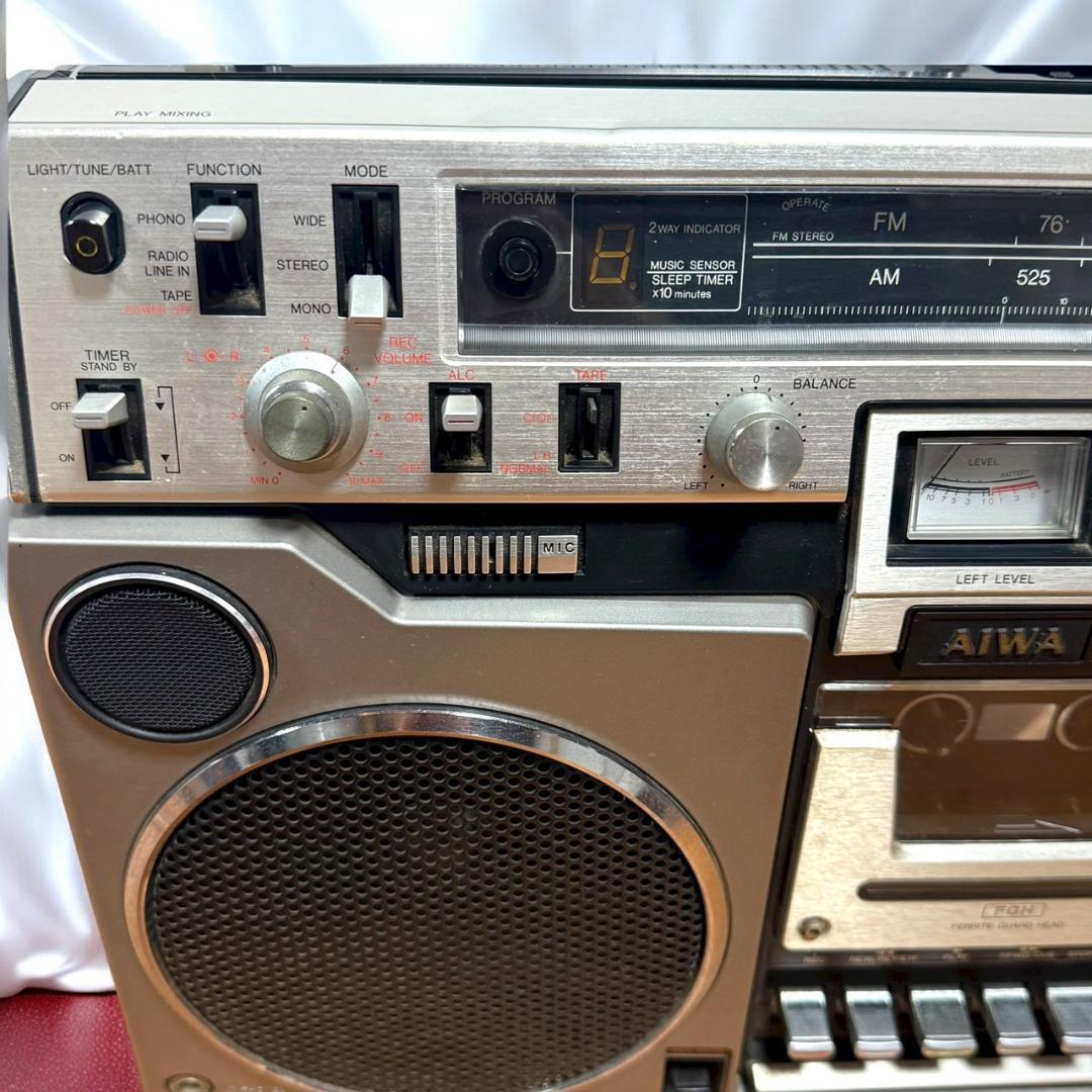 ☆良品 AIWA CS-80 ラジカセ FM AM ラジオ カセットレコーダー