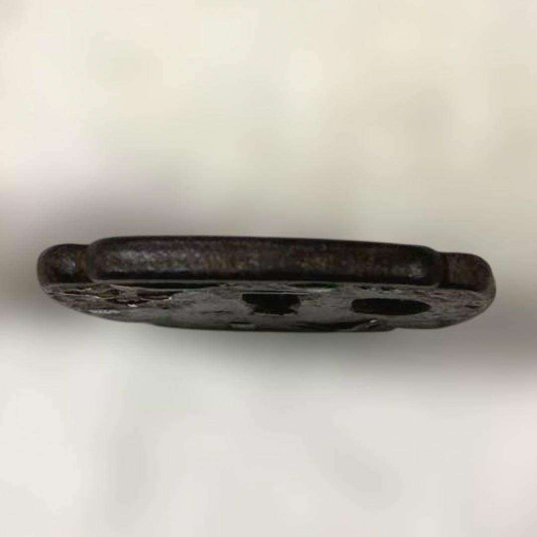 B-61 鍔 三名合作 在銘 武具 刀装具 日本 骨董品 時代物 美術品 工芸品