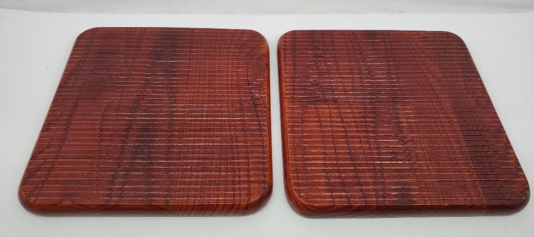 我谷盆 二枚セット 四方盆 トレー 27cm くり貫き