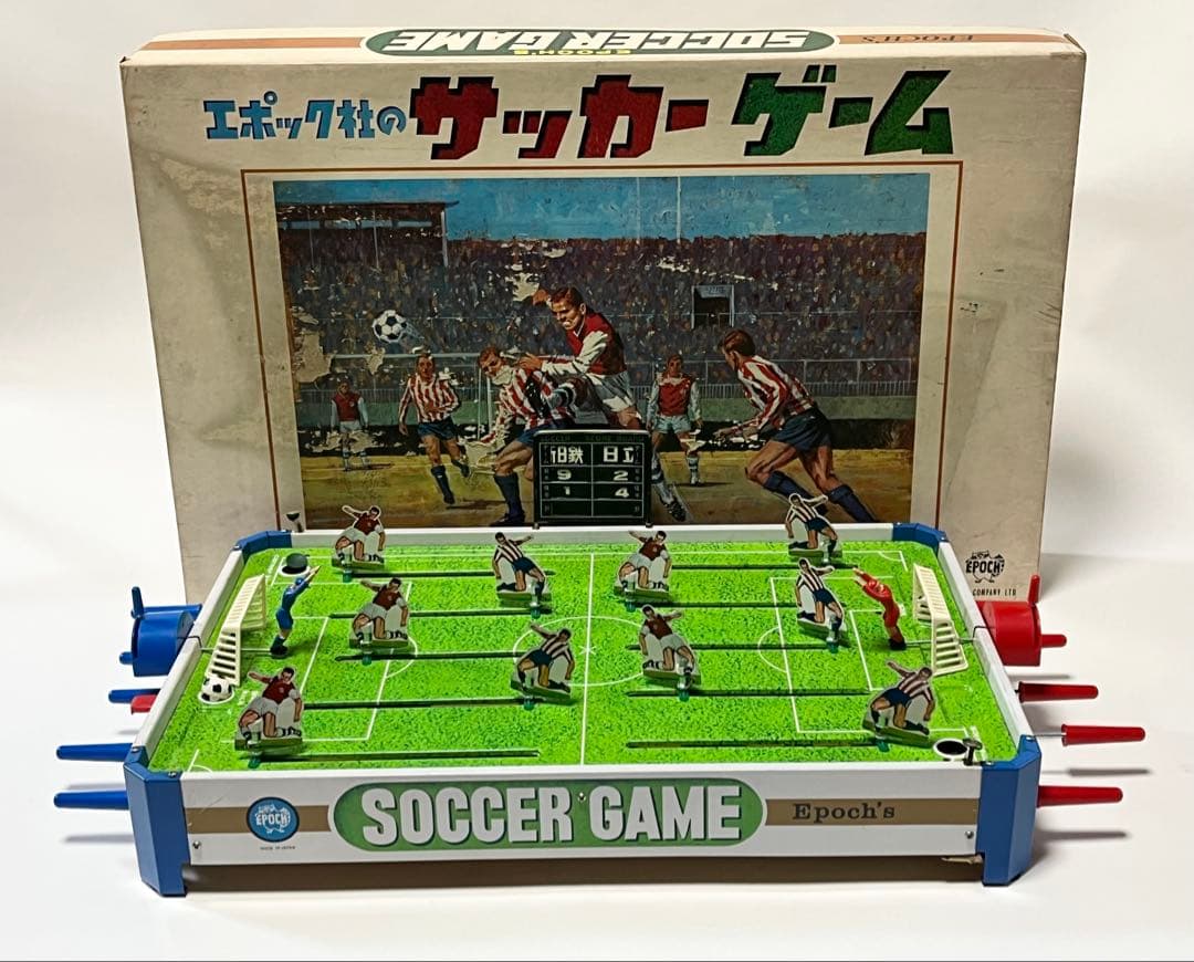 ビンテージ エポック社 サッカーゲーム ブリキ製 昭和レトロ 当時物 70