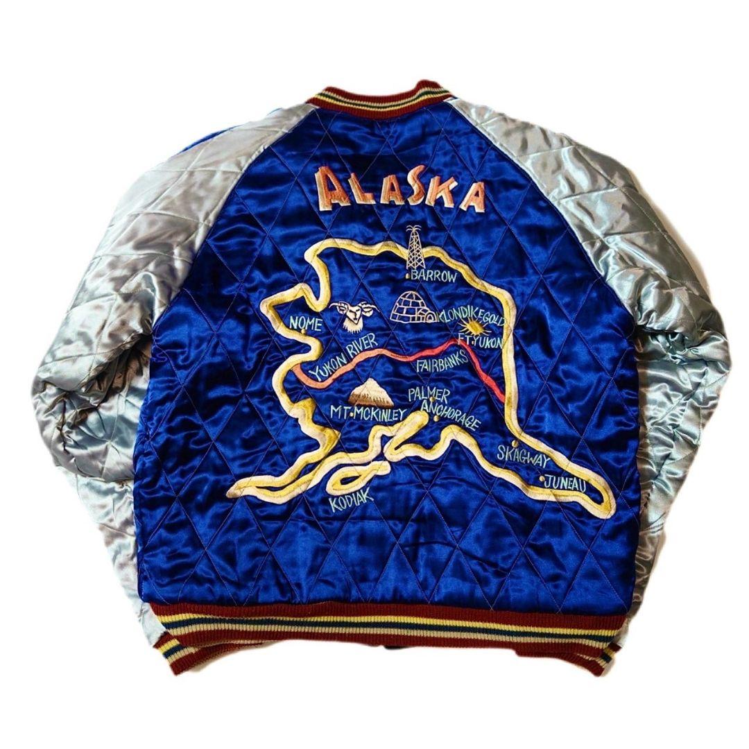 超名作 テーラー東洋 ヘラジカ×地図刺繍別珍×サテンキルティング