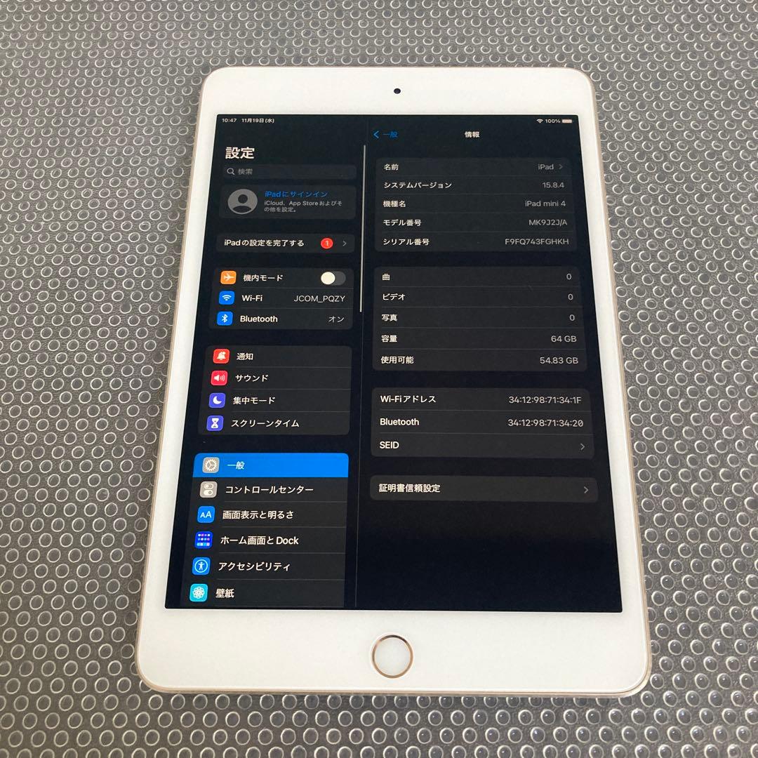 3161【早い者勝ち】iPad mini4 第4世代 64GB WIFIモデル☆