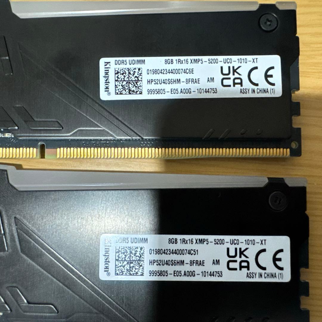 KINGSTON FURYBEAST DDR5-5200 16GB(8GB×2)