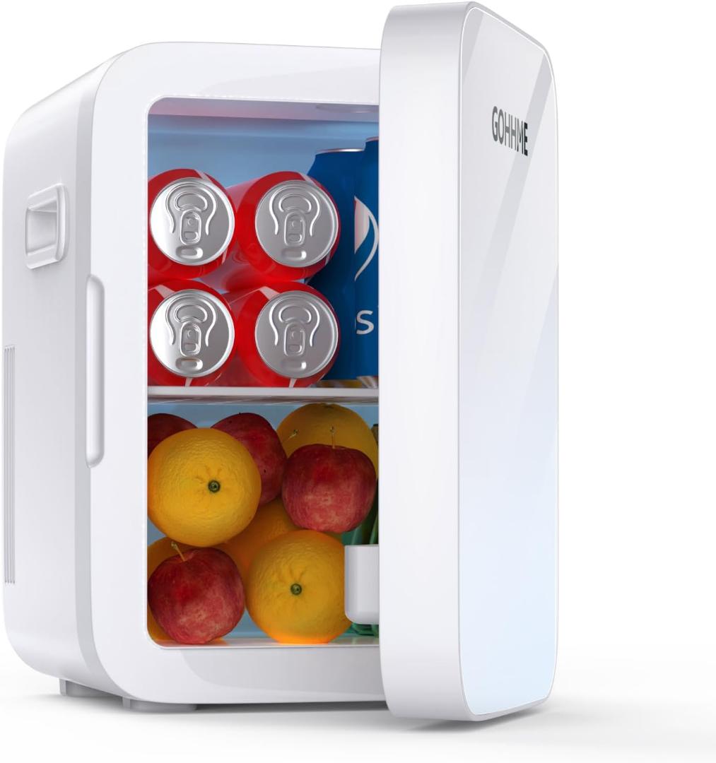 GOHHME ミニ冷蔵庫 10L 0~65℃ 小型 冷温庫 ポータブル 保冷保温