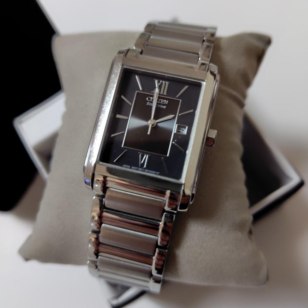 ソーラー発電】CITIZEN FRA59-2431 四角スクエア型がおしゃれ！