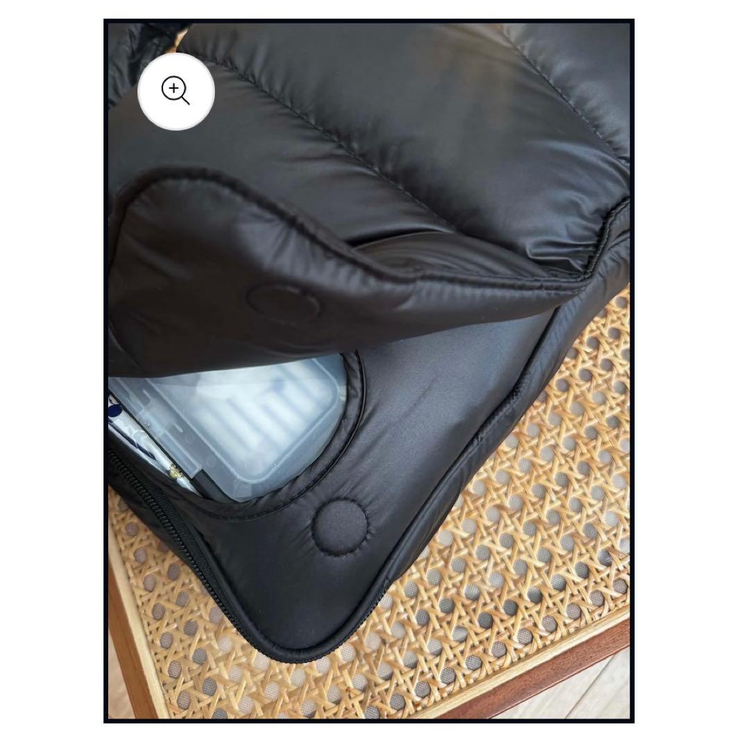 calin】 カラン キルティング マザーズ ポーチ バッグ ブラック - メルカリ