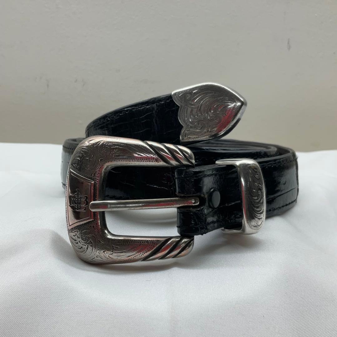 ルケーシー ワニ革 ベルト黒 33インチ ルケーシー ワニ革 ベルト黒 33インチ ルケーシー ワニ革 ベルト黒 33