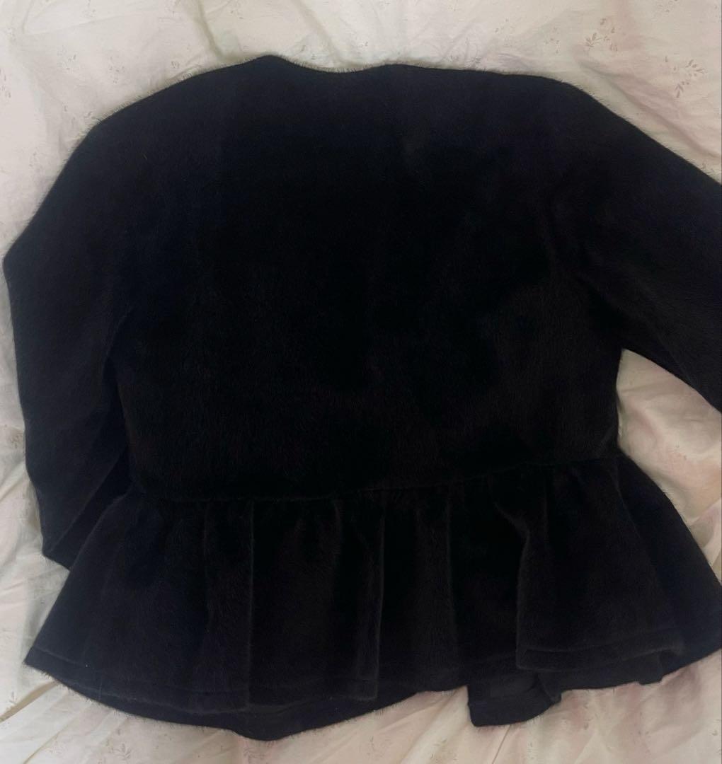 ジャケット・アウター Bibiy \"B\" CAMEL PEPURAMU CARDIGAN BLACK