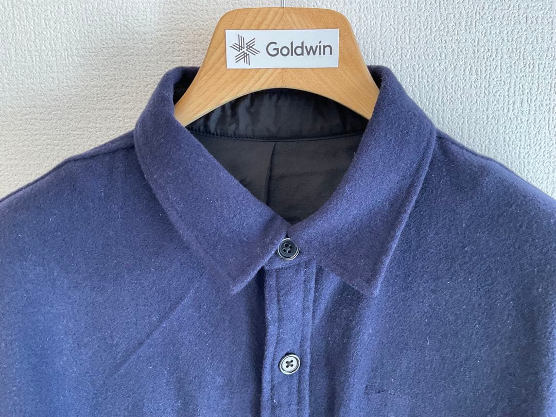 GOLDWIN ドゥラブルウールシャツ/GM50334P/L/ネイビー - メルカリ