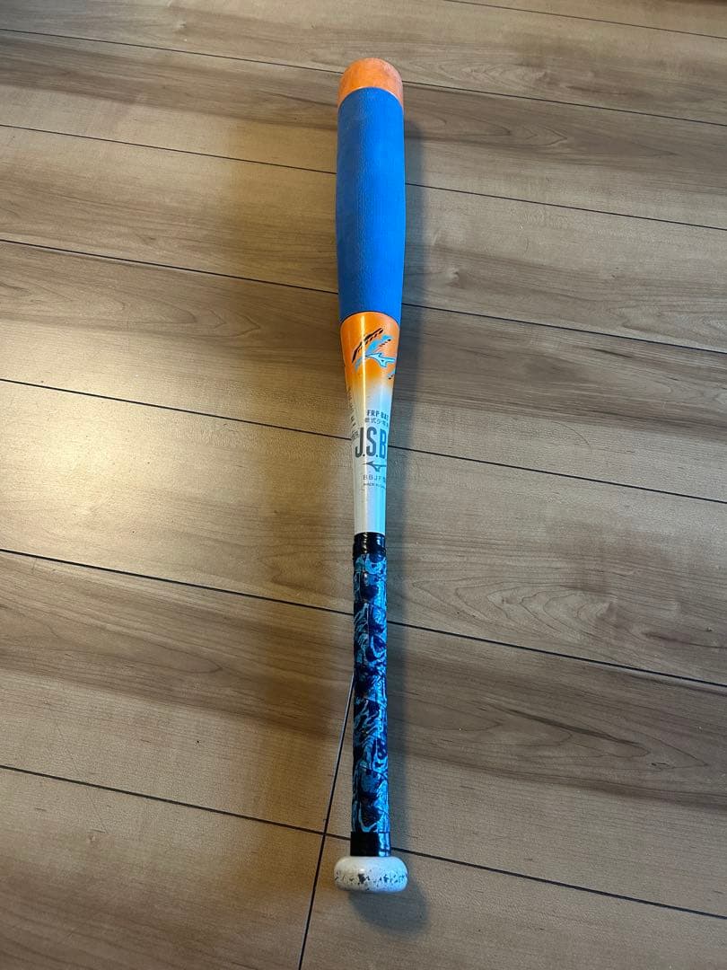 ミズノ軟式パット　青/オレンジ　76cm 小学生軟式用プロフェッショナルセレクション(FRP製／76cm／平均480g