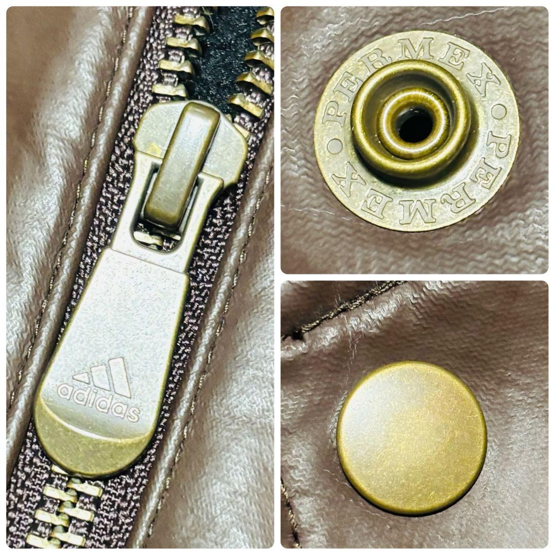 希少 00s y2k アディダス トラックジャケット 異素材 切替 ブラウン