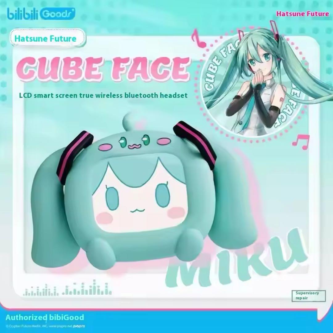 初音ミク ワイヤレスイヤホン bilibili goods CUBE FACE - メルカリ