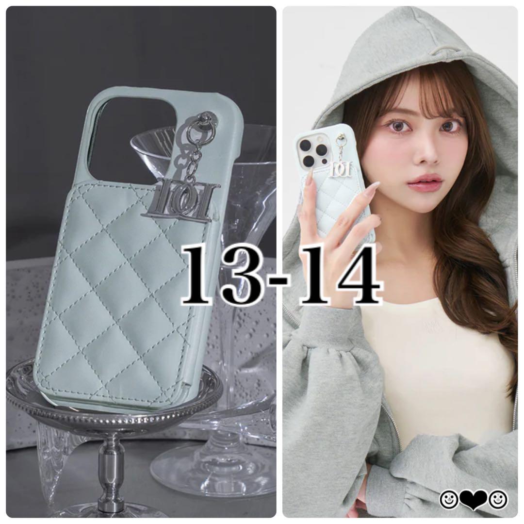 ダーリッチ♡キルティングミラーDDチャームiPhoneケース♡SAX♡13-14