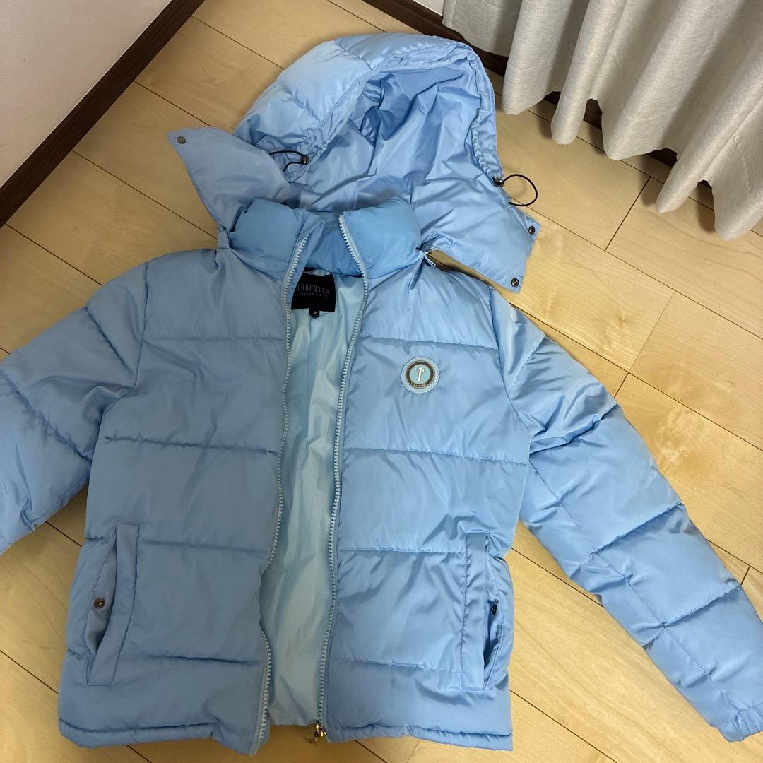 トラップスターフード付きダウンジャケット ライトブルー - メルカリ