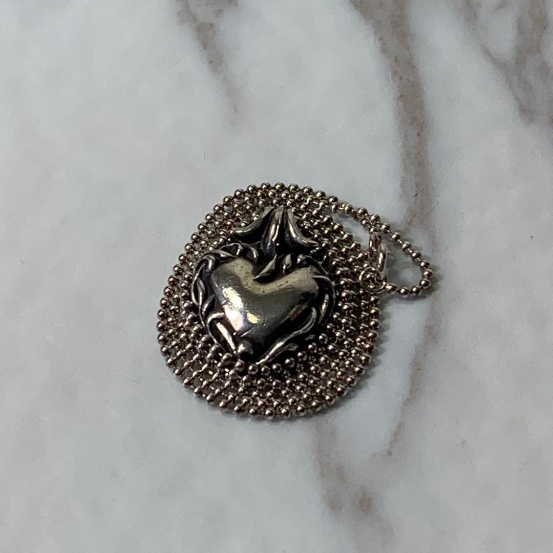 A&G ハートペンダント ネックレス シルバー925刻印 ボールチェーン