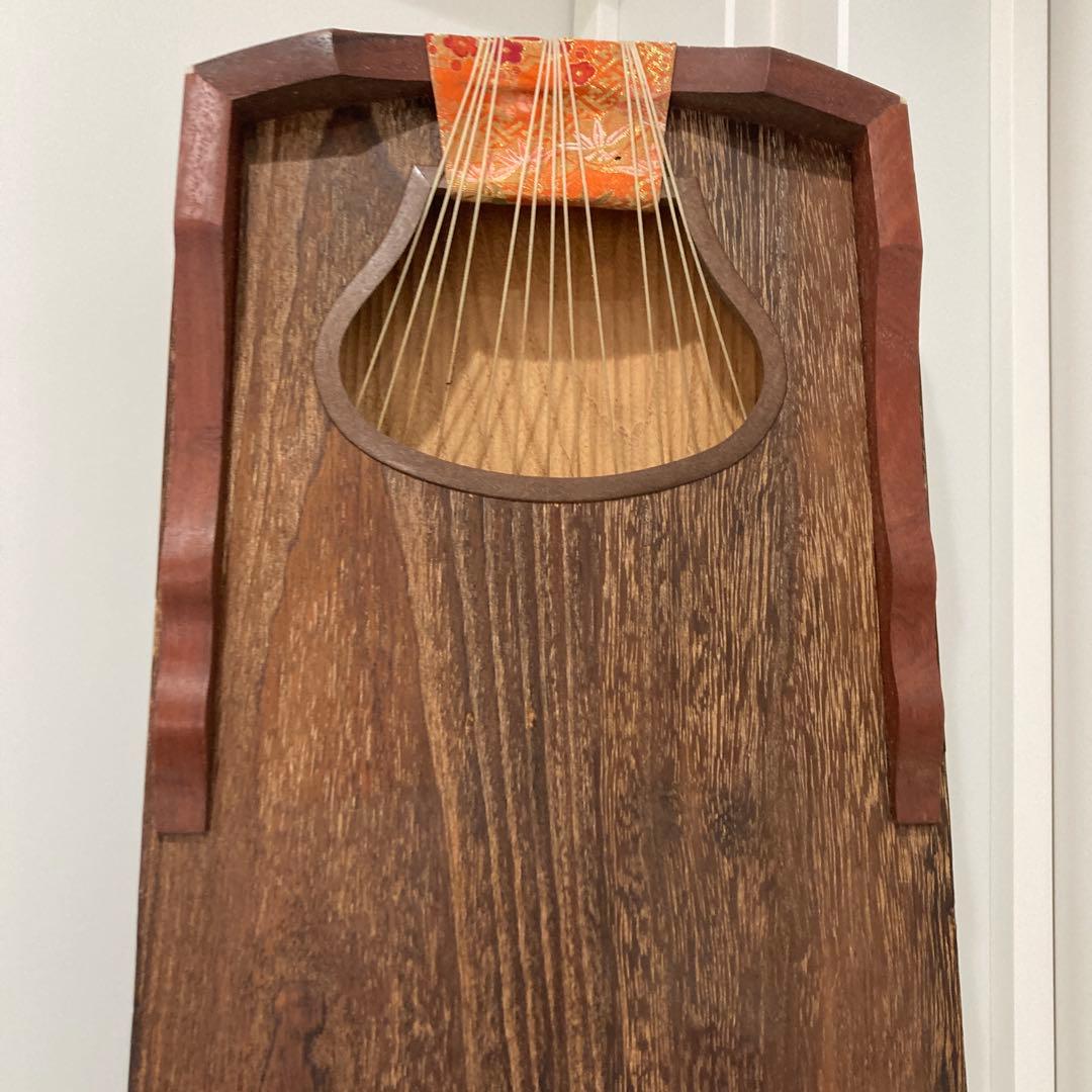 木製琴 13弦 ダークブラウン 布カバー付き - メルカリ