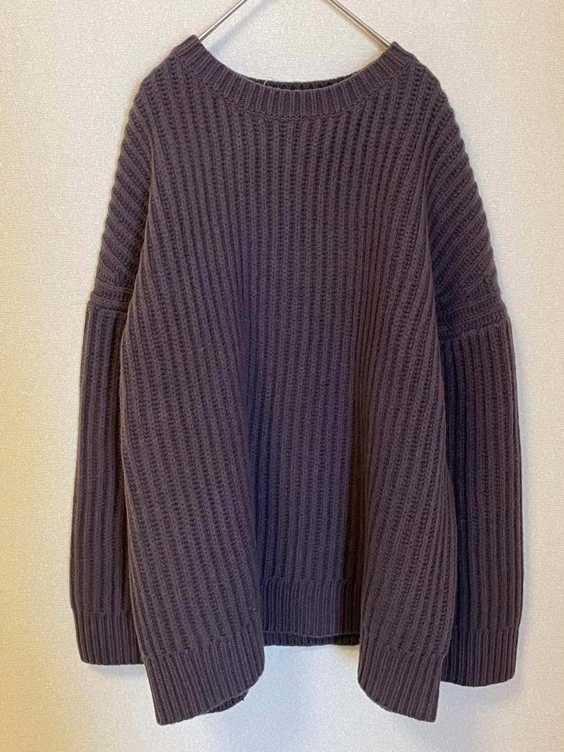 片畦ビッグニット noble　新品未使用　ブラウン　茶　ノーブル 片畦ビッグニット（ニット／セーター）｜NOBLE（ノーブル）の通販