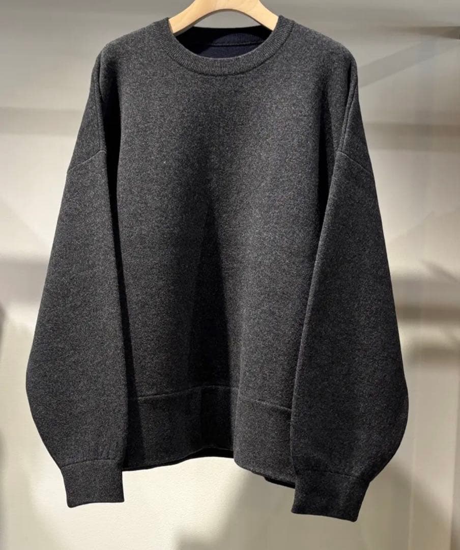 エンフォルド/リバーシブル オーバーサイズクルーネックセーター