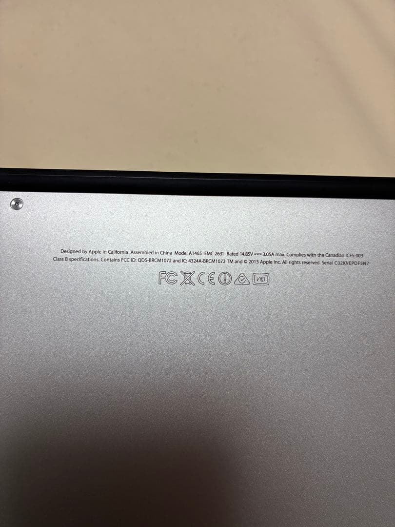 【据え置きOK】MacBook Air A1466 AC接続