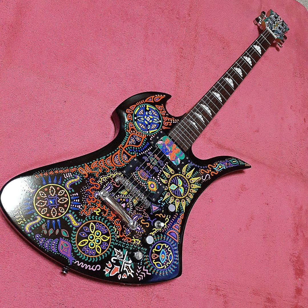 良・美品】サイケペイント・hideモデル。モッキンバードエレキギター