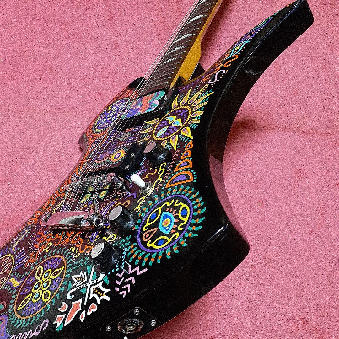 良・美品】サイケペイント・hideモデル。モッキンバードエレキギター
