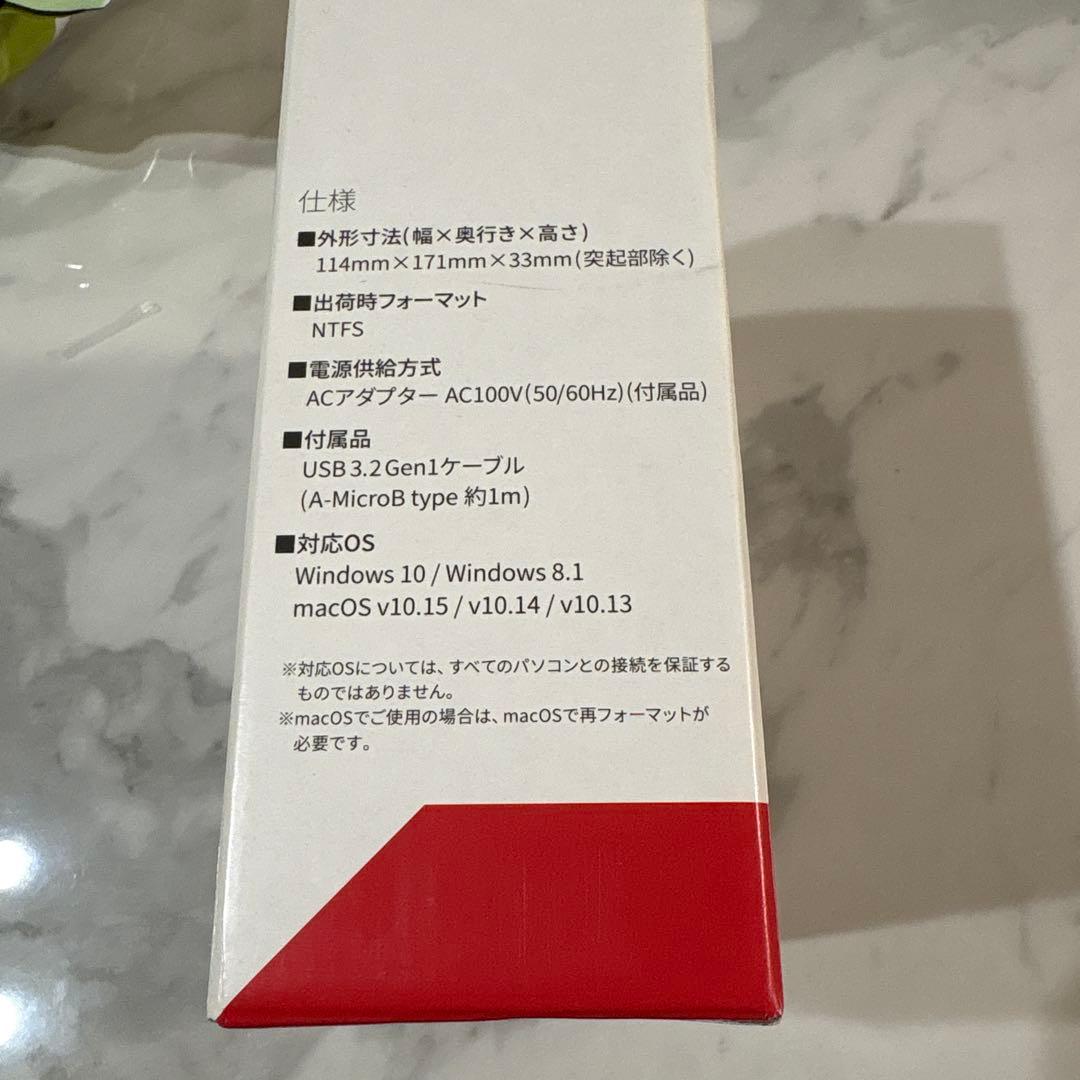 【未使用】バッファロー HD-TDA6U3-B 外付けHDD 6TB