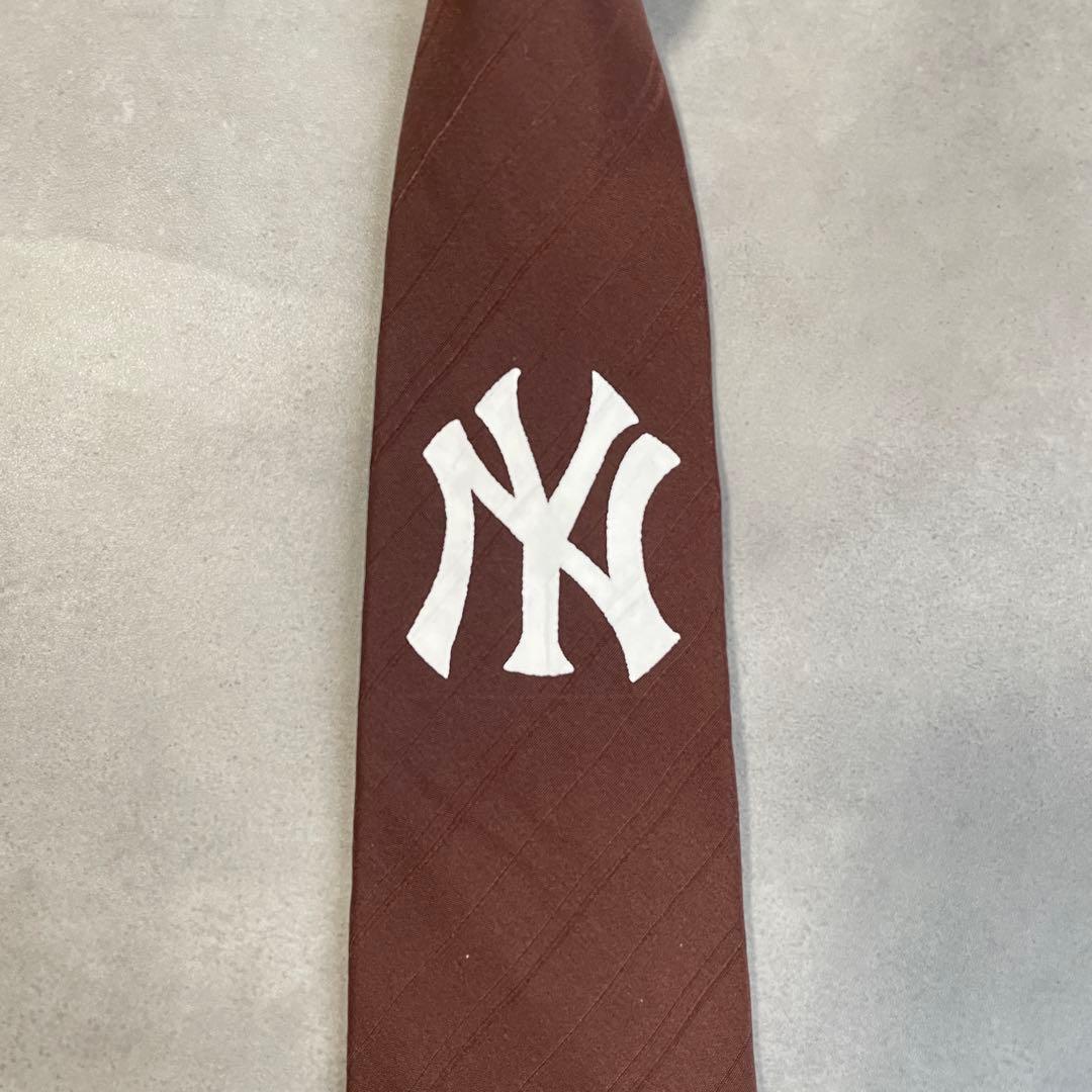 ネクタイ NY ロゴ Cityboy Y2K ブラウン 無地 ヤンキース - メルカリ