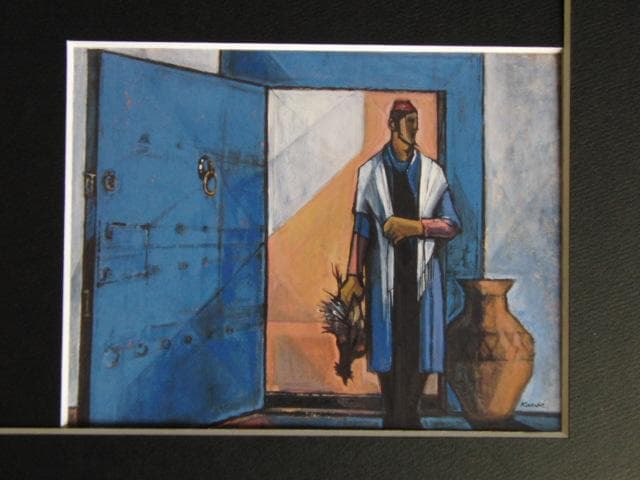 神戸文子、青い扉、希少画集画、新品高級額・額装付、状態良好 - メルカリ