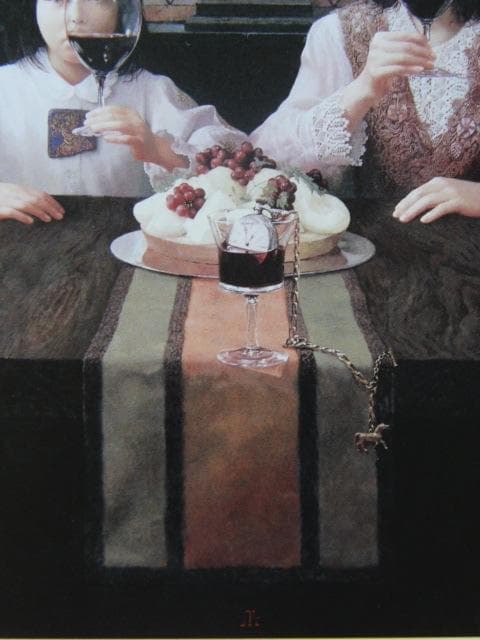 平澤篤、【La Dolce Vita】、希少な画集画、新品高級額・額装付